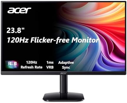 Acer 23.8in FHD 1920x1080 IPS 120Hz Office Monitor KB242Y G0bi by Unknown