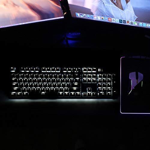 Merdia 104 Keys Full Size Mechanical PC Gaming Keyboard | Hot Swappable LED Backlit Light Up Wired Mechanical Computer Keyboards | Brown Switch US Layout Black & Grey Keycaps Keyboard for Gaming - Image 6