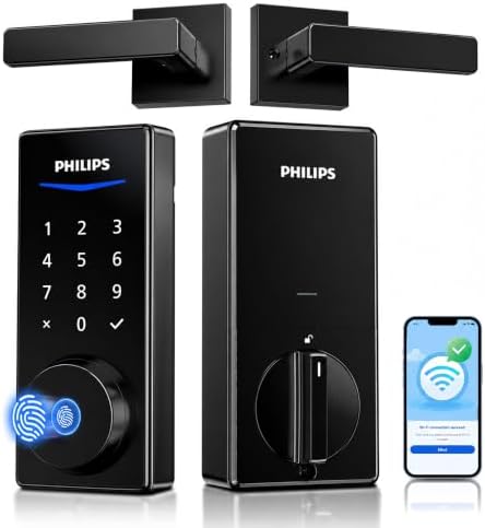 Philips Fingerprint Door Lock, WiFi Front Door Lock Set with Touchscreen by Unknown