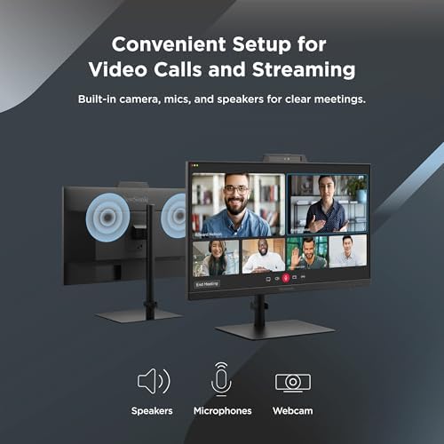 ViewSonic VG2441V 24 Inch 1080p Webcam Monitor, 120Hz, USB C Conferencing - Image 5