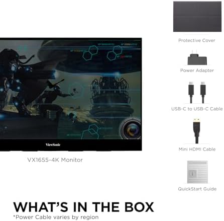 ViewSonic VX1655-4K 16 Inch 4K UHD Portable Monitor, IPS Second Screen - Image 6