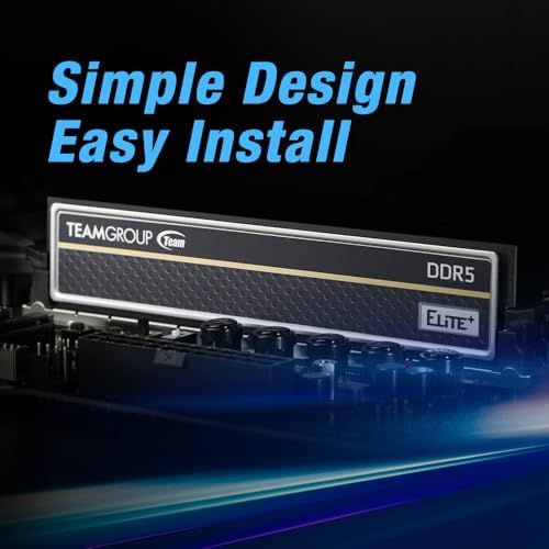 TEAMGROUP Elite Plus DDR5 32GB 4800MHz PC5-38400 CL40 Unbuffered Non-ECC 1.1V UDIMM 288 Pin Desktop Memory Module Ram (Black) - TPBD532G4800HC4001 - Image 5
