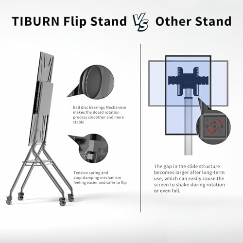 TIBURN FLIP HUB 55" S2 Android 13.0 4K UHD Rotating Smart Board with Camera | Digital whiteboard, Ideal for Hybrid Work, Interative Classroom Electronic Presentation Board with Flip Mobile Stand - Image 5