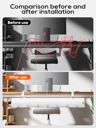 Under Desk Cable Management Tray, Mesh Fabric - Excellent Heat Dissipation - Image 4
