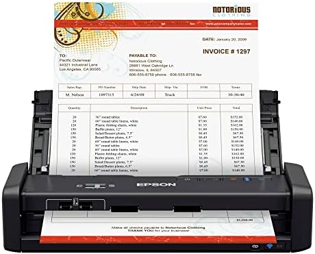 Epson ES-300WR Wireless Color Portable Duplex Document Scanner Accounting Edition for PC and Mac Auto Doc Feeder (ADF) by Unknown
