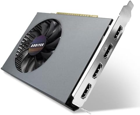 GT 730 4GB GDDR3 GPU 4X HDMI Graphics Card, 4 Independent Display Multi-Monitor Setup, 64-bit DDR3 Video Card for Computer PC ITX Single Slot PCI Express by ARDIYES