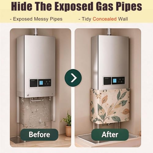 Kitchen Gas Water Heater Decoration Cover, Custom Fabric Boiler Concealer - Image 2