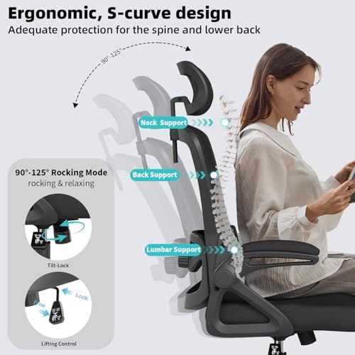 Ergonomic Office Chair Desk Chair with Adjustable Lumbar Support - Image 6