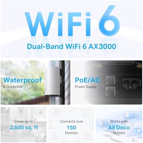 TP-Link Deco X50-Outdoor AX3000 Dual Band WiFi 6 Mesh Add-On Extender - Image 3