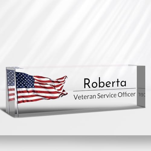 Desk Name Plate Personalized, Custom Name Plate for Desk, Acrylic Desktop Accessories, Office Gift & Decor for Women Men, Teacher Nurse Boss Employee Appreciation Gifts by PersonalizedGifts