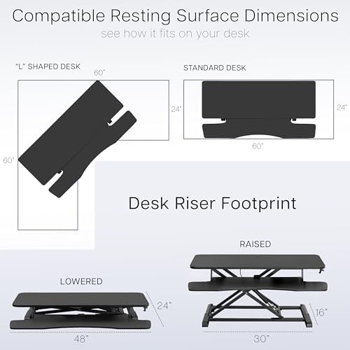 VIVO White 48 in Standing Desk Converter, DESK-V048KW - Image 6