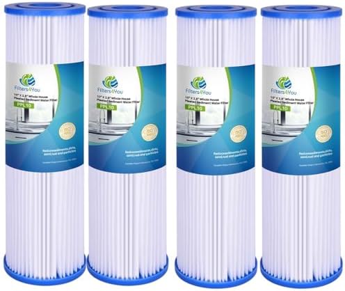 CFS Pleated Sediment Pre-Filters for EQ-304, 10 x 2.5 in, 4 Pack by CompleteFiltrationServices