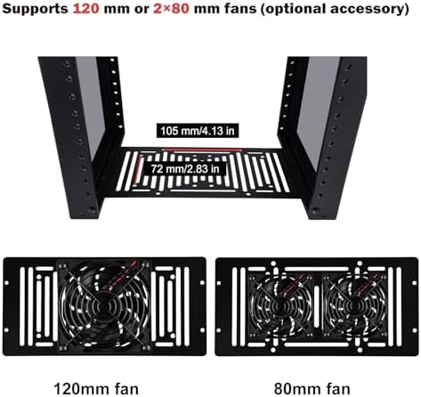GeeekPi 8U Network Rack, 10 inch Mini Server Rack for Network, Servers, Audio, and Video Equipment, DeskPi RackMate T1, 7.87 inch Depth - Image 5
