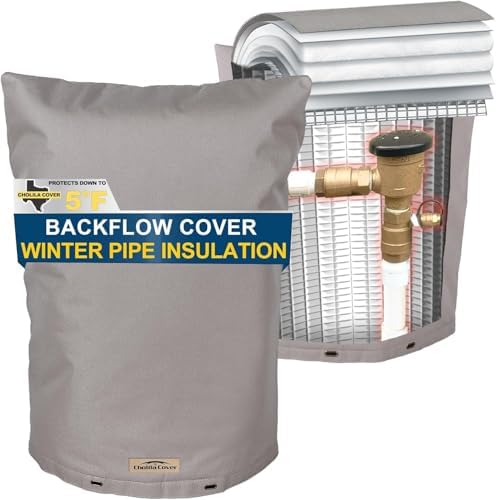 Insulated Backflow Preventer Pipe Pouch, 18W x 34H in, Gray by CholilaCover