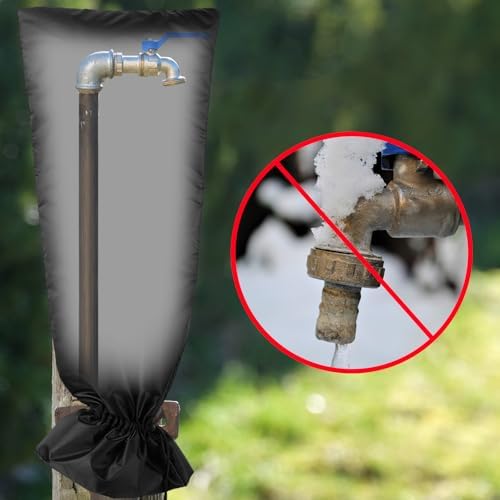 Zonon 6 Pcs Outdoor Faucet Cover Rv Park Water Hydrant Insulated Extended Hose Bib Insulated Sprinkler Freeze Protector Outdoor Winter Pipe Spigot Cover for Wall Taps(35" X 15") - Image 2