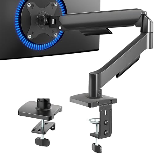 VIVO Single Monitor Stand, Fully Adjustable Arm for 17 to 32 inch Screen, Mechanical Articulating Desk Mount, Gaming and Office Setups, VESA 75x75, 100x100, Max 19.8 lbs, Classic, Black, STAND-V001O by VIVO