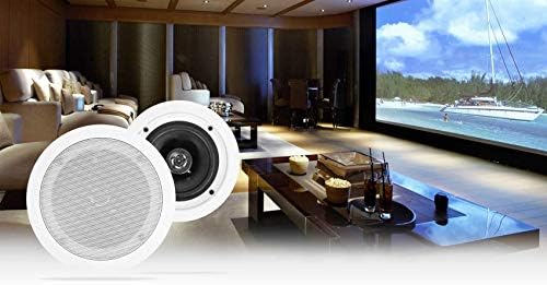 Rockville RPA40BT 4 Zone Home Receiver with 8 HC55 White Ceiling Speakers - Image 3