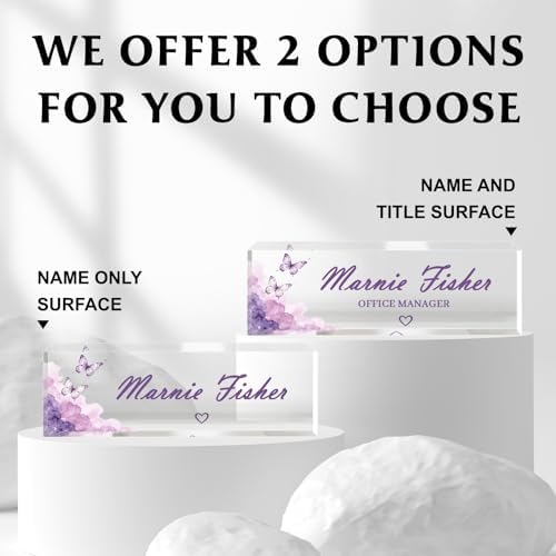 Custom Name Plate for Desk, Acrylic Desk Name Plate Personalized, Employee Appreciation Gifts, Office Desk Accessories for Woman Teacher Nurse, Coworker Gifts for Manager Assistant - Image 5