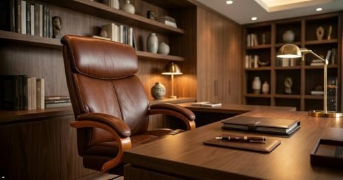 La-Z-Boy Bradley Bonded Leather Executive Chair (Roasted Chestnut) - Image 2
