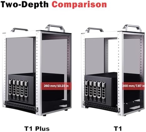 GeeekPi 8U Server Rack Cabinet, DeskPi RackMate T1 Plus,10 inch Network Rack for Servers, Network, A/V Equipment, 10.23inch/260mm Depth (Silver) - Image 4