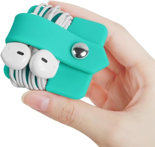 Cord Organizer Earbuds Holder Earphones Wrap Headset Headphone Wrap Winder Cord Manager Cable Winder Set of 2 - Image 2
