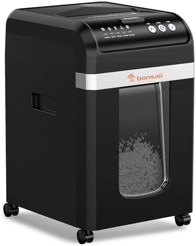 Bonsaii 200-Sheet Auto Feed Micro Cut Heavy Duty Paper Shredder for Office by bonsaii