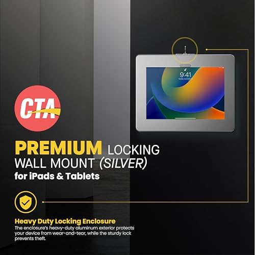 Locking iPad Wall Mount - CTA Anti-Theft Locking Tablet Enclosure for iPad 10.9" 10th Gen - A16 - Air 11 - Pro 11 Inch - 7/8/9 Gen - 10th Gen 10.2" - Pro 11" - Galaxy Tabs - (PAD-PARAWS) - Image 5