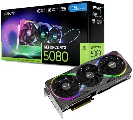 PNY NVIDIA GeForce RTX™ 5080 Epic-X RGB™ OC Triple-Fan Graphics Card by PNY