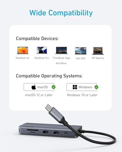Anker USB-C Hub, 10-in-1 USB-C Hub, Dual-Display with 4K HDMI and 1080p VGA - Image 6
