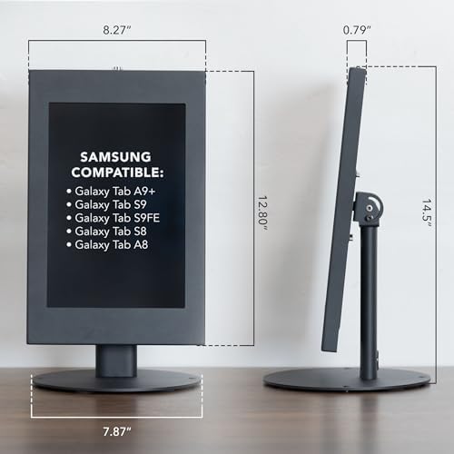 Mount-It! Lockable Tablet Countertop Kiosk Stand Compatible with Samsung - Image 4