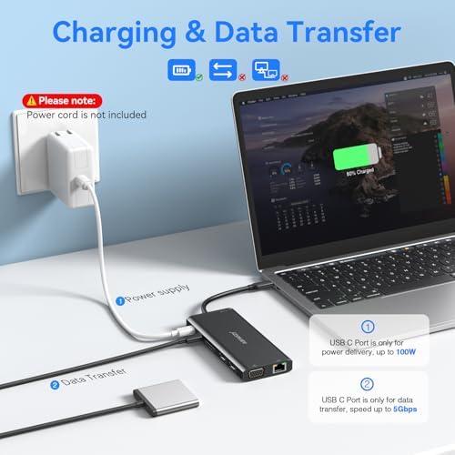 USB C Docking Station Dual Monitor Triple Display Hub Multiple Adapter - Image 5
