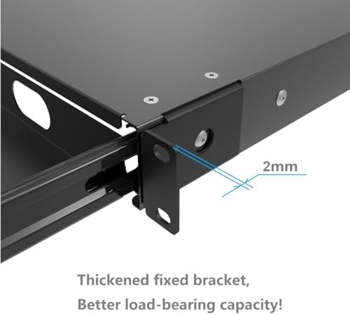 1U Server Cabinet Case 19" Rack Mount Lockable Drawer with Key - Image 6