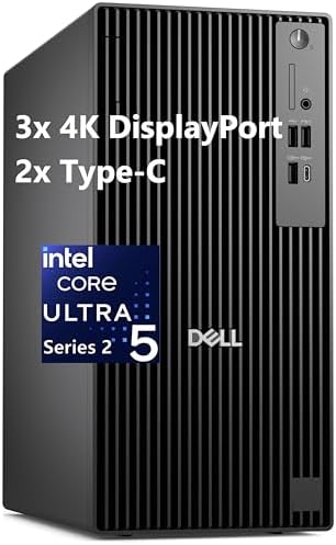 Dell Pro Tower Plus Business Desktop, Intel Core Ultra 5 235 AI-Powered, 16GB DDR5, 512GB SSD, Windows 11 Pro, High-Performance Enterprise Workstation Tower PC by Dell