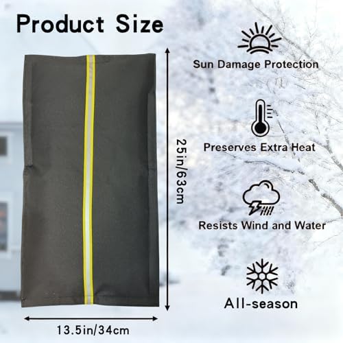 Insulated Outdoor Faucet Cover, Thickened Reusable Design, Dimensions: 25“H x 13.5”W, Reflective Strip Included, Year-Round Frost and Heat Protection, Suitable for RV Campgrounds and Yard Hydrants - Image 5