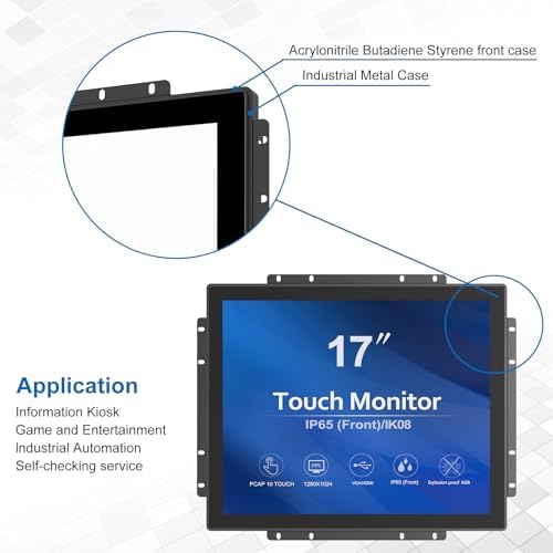 GreenTouch Outdoor High Brightness 1000 Nits 17 Inch Open Frame Interactive Industrial Capacitive Touchscreen Monitor - Image 5