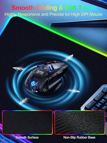 Wireless Charging Mouse Pad Gaming, 31.5"x15.8" Large Desk Mat, Waterproof - Image 6
