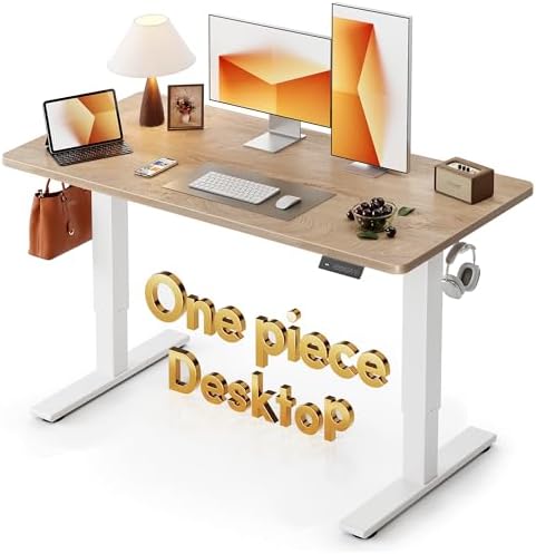 CubiCubi 48 x 24 Electric One-Piece Standing Desk, Maple by CubiCubi