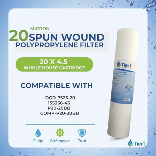 Tier1 20 Micron 4.5" × 20" Water Filter Replaces DGD-7525-20, 155356-43 - Image 2