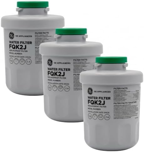 GE Under Sink Water Filter Replacement, Dual Flow, Reduces Sediment, Rust & Other Impurities from Water, Fits GXK255TBN Under Sink Filtration System, Replace Every 6 Months,FQK2J,2 Filters (Pack of 3) by GEAppliances