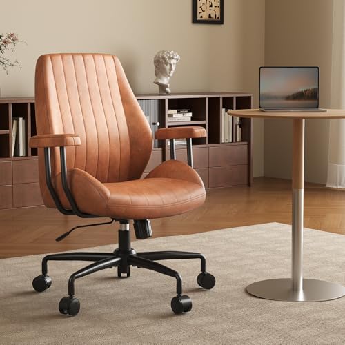 Ergonomic Home Office Chair Leather Desk Chairs with Adjustable Height by Synorla
