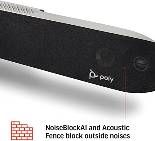 Poly - Studio X70 Video Bar for Large Conference Rooms Poly (Plantronics + Polycom) - Premium 4K Audio & Video Conferencing Solution - Camera, Speakers, & Microphones - Works w/Teams, Zoom (Certified) - Image 5