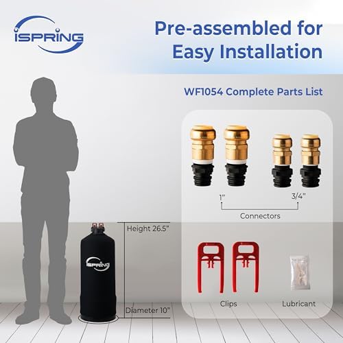 iSpring Whole House Water Filter System, Reduces Chlorine, Chloramine, Lead, Water Filter Lasts up to 3 Years, Model: WF1024 - Image 5