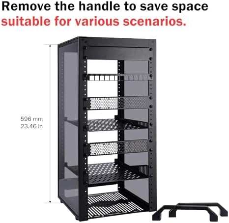 GeeekPi 12U Network Rack, 10 inch Mini Server Rack for Network, Servers, Audio, and Video Equipment, DeskPi RackMate T2 Rackmount, 10.23 inch Depth - Image 5