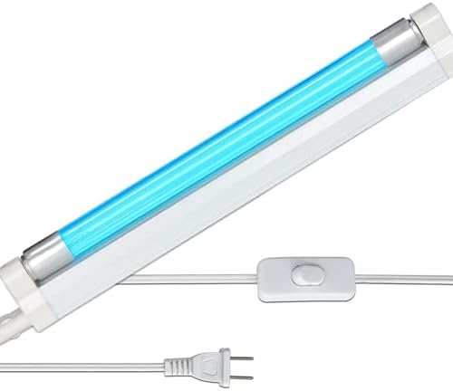 Coospider 6W UV Light Ozone Free, 253.7nm Sanitizer Lamp with Cord and Plug, UVC Lamp for Shoes/Closet/Cabinet/Bathroom 110V CTUV-6 by Coospider