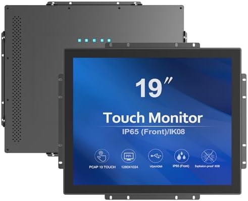 GreenTouch High Brightness 19 Inch 10 Points Open Frame PCAP Touchscreen Monitor - Outdoor Industrial Touch Display -16:9 -TFT LCD by GreenTouch