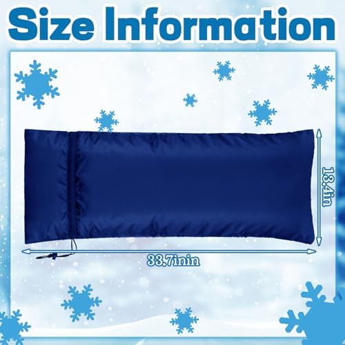 Zonon 3 Pcs Outdoor Faucet Cover Insulated Winter Freeze,Blue,35" X 15" - Image 4