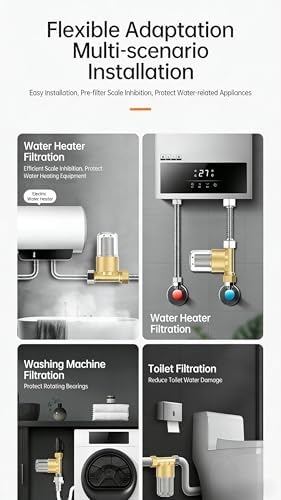 FA20 Brass Washer Water Filters, 40 Micron Reusable Sediment Filter, - Image 3