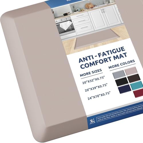 KitchenClouds 0.8" Thick Kitchen Floor Mat Cushioned Anti Fatigue (32"x20") by KitchenClouds
