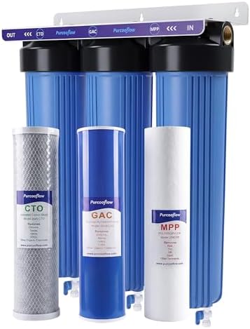 Dual Carbon 3-Stage Whole House Water Filter System by Purcooflow