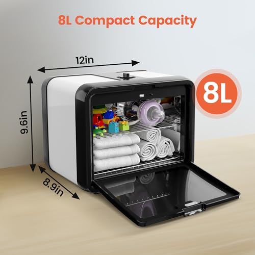 SalonDepot UV Sanitizer Cabinet Professional Disinfection Box 8L Black - Image 4